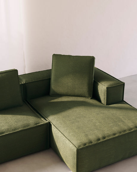 Blok Kissen breiter Cord grau 60 x 60 cm - ZEN ZONE Furniture