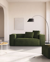 Blok 2-Sitzer-Sofa breiter Cord grün 210 cm - ZEN ZONE Furniture
