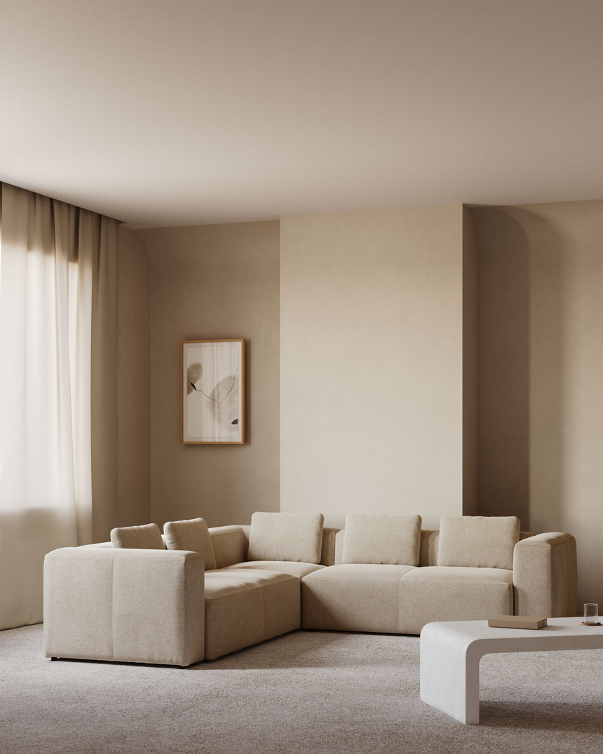 Blok 4-Sitzer Ecksofa beige 290 x 290 cm - ZEN ZONE Furniture