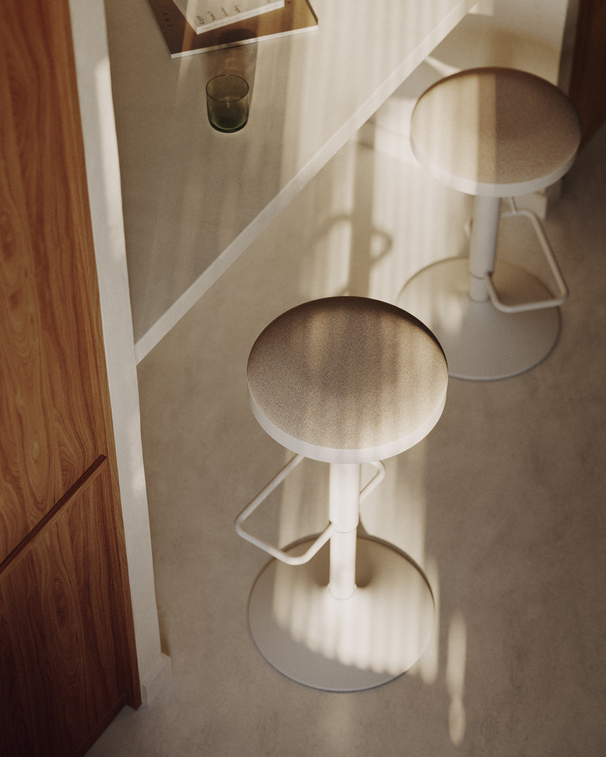 Zaib Hocker Beige - ZEN ZONE Furniture
