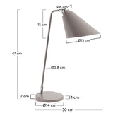 Tipir Tischlampe, grau - ZEN ZONE Furniture