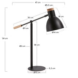 Tescarle Tischlampe, schwarz - ZEN ZONE Furniture