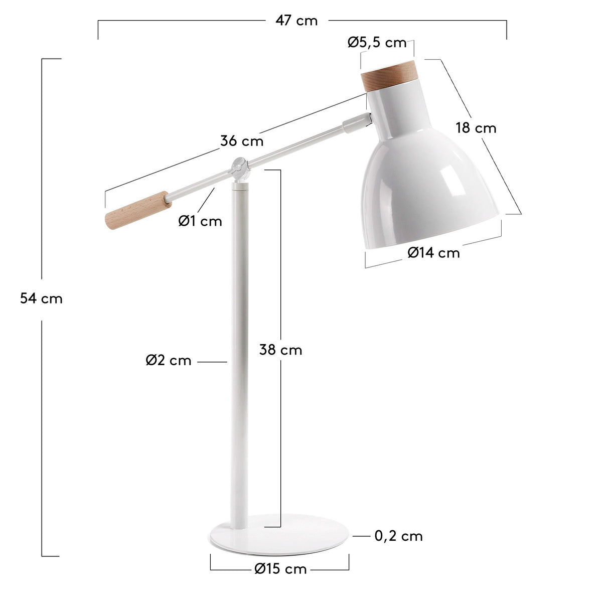 Tescarle Tischlampe, weiß - ZEN ZONE Furniture