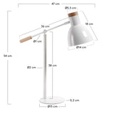Tescarle Tischlampe, weiß - ZEN ZONE Furniture