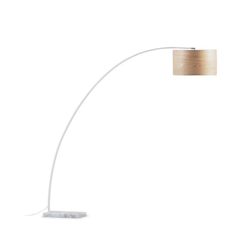 Stehlampe Juhe aus Eschenholzfurnier, Metall und weißem Marmor - ZEN ZONE Furniture