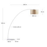 Stehlampe Juhe aus Eschenholzfurnier, Metall und weißem Marmor - ZEN ZONE Furniture