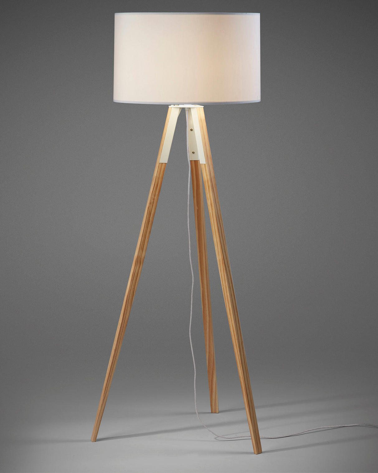 Iguazu Stehlampe, Holz, weiss - ZEN ZONE Furniture