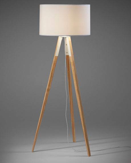 Iguazu Stehlampe, Holz, weiss - ZEN ZONE Furniture