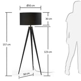 Iguazu Stehlampe, schwarz - ZEN ZONE Furniture