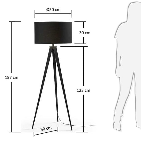 Iguazu Stehlampe, schwarz - ZEN ZONE Furniture