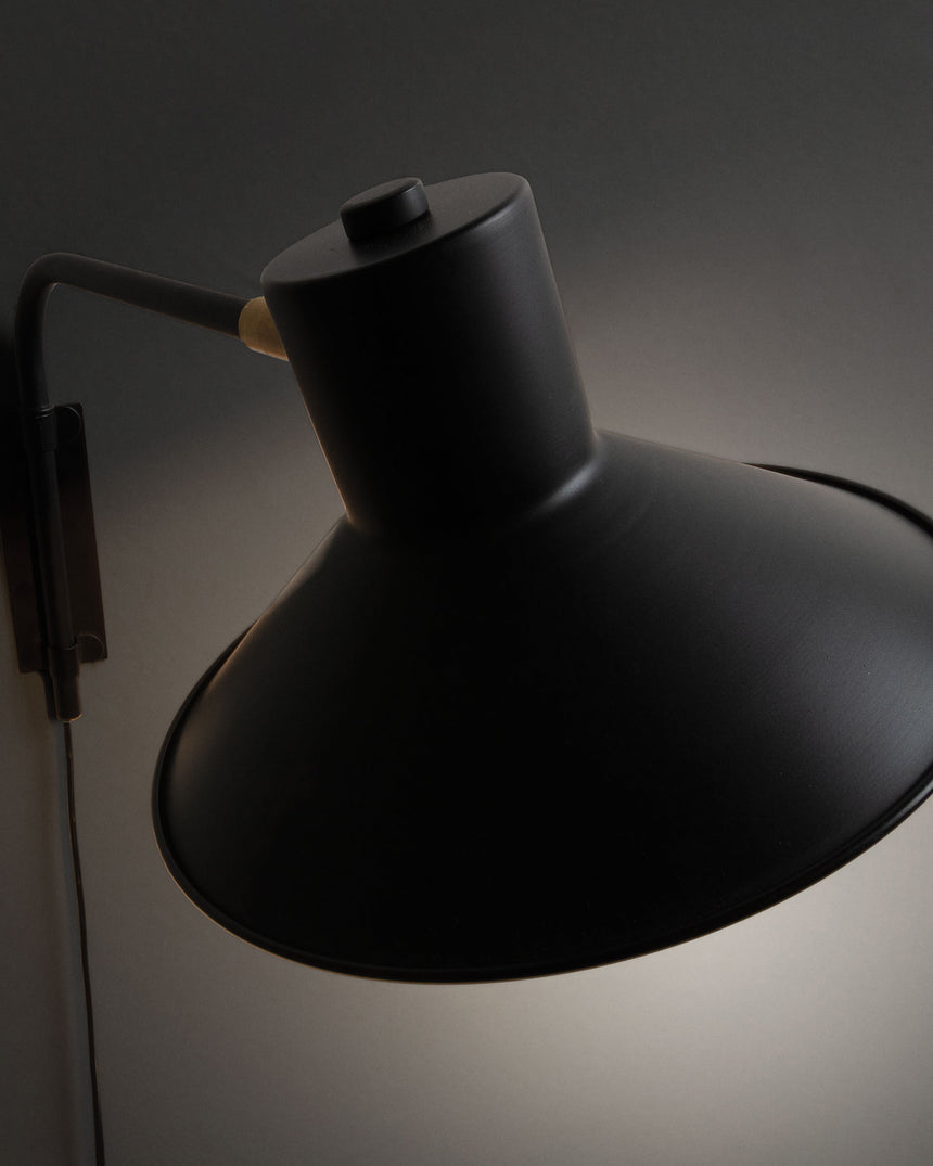 Aria kleine Wandleuchte, schwarz - ZEN ZONE Furniture
