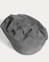 Wilma Pouf breiter Cord grau Ø 80 cm - ZEN ZONE Furniture
