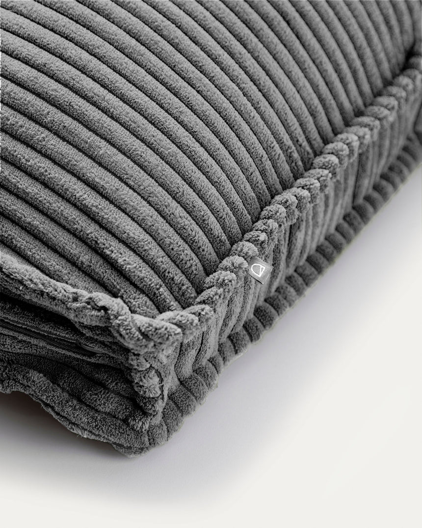 Blok Kissen breiter Cord grau 60 x 60 cm - ZEN ZONE Furniture