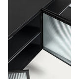 Trixie Sideboard 4 Türen aus Stahl in Schwarz 160 x 81 cm - ZEN ZONE