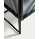 Trixie Sideboard 4 Türen aus Stahl in Schwarz 160 x 81 cm - ZEN ZONE