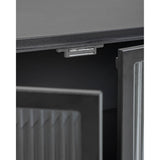 Trixie Sideboard 4 Türen aus Stahl in Schwarz 160 x 81 cm - ZEN ZONE