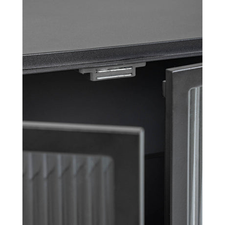 Trixie Sideboard 4 Türen aus Stahl in Schwarz 160 x 81 cm - ZEN ZONE