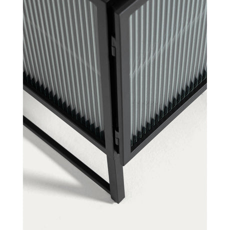 Trixie TV-Schrank 2 Türen aus Stahl mit schwarzem Finish 180 x 58 cm - ZEN ZONE