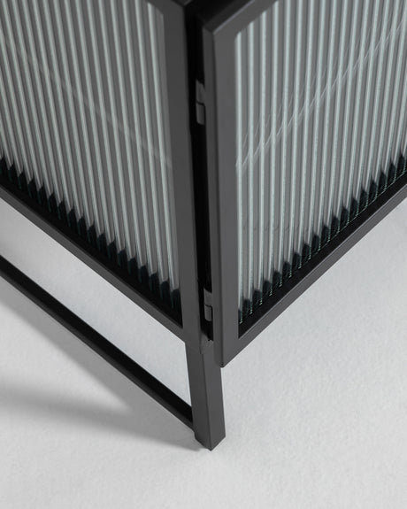 Trixie TV-Schrank 2 Türen aus Stahl mit schwarzem Finish 180 x 58 cm - ZEN ZONE Furniture