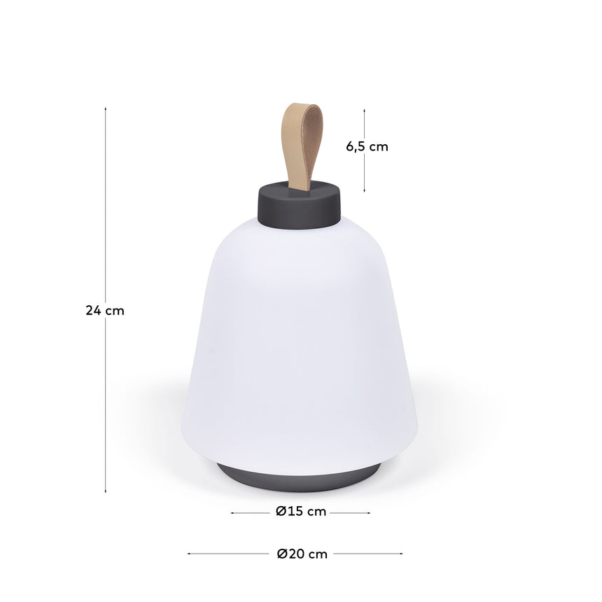 Tischlampe Udiya aus Polyethylen und Metall mit schwarzem Finish - ZEN ZONE Furniture