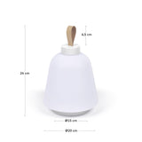 Udiya Tischlampe aus Polyethylen und Metall mit weißem Finish - ZEN ZONE Furniture