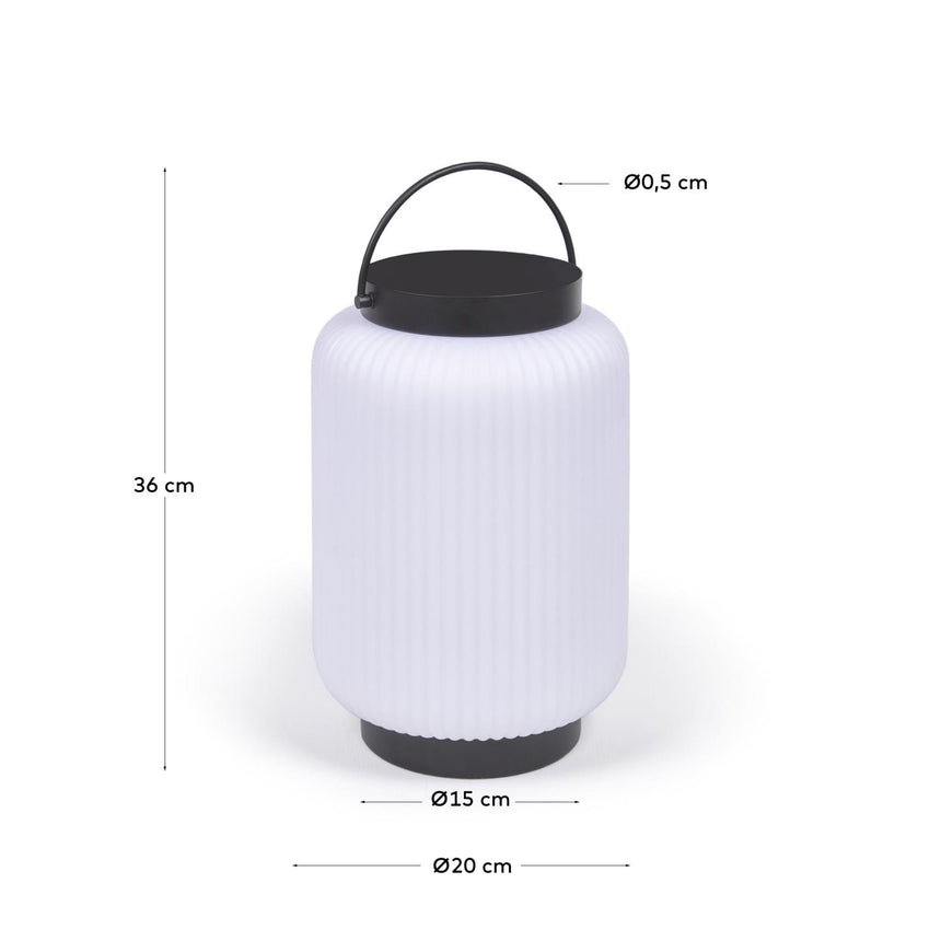 Verona Tischlampe aus Polyethylen und Metall mit schwarzem Finish - ZEN ZONE Furniture