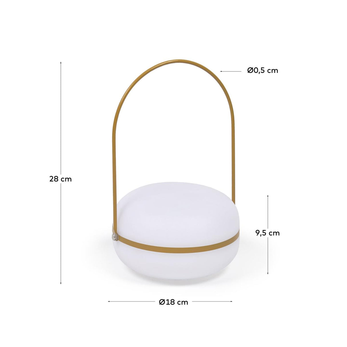 Tea Tischlampe aus Polyethylen und Metall mit senfgelbem Finish - ZEN ZONE Furniture