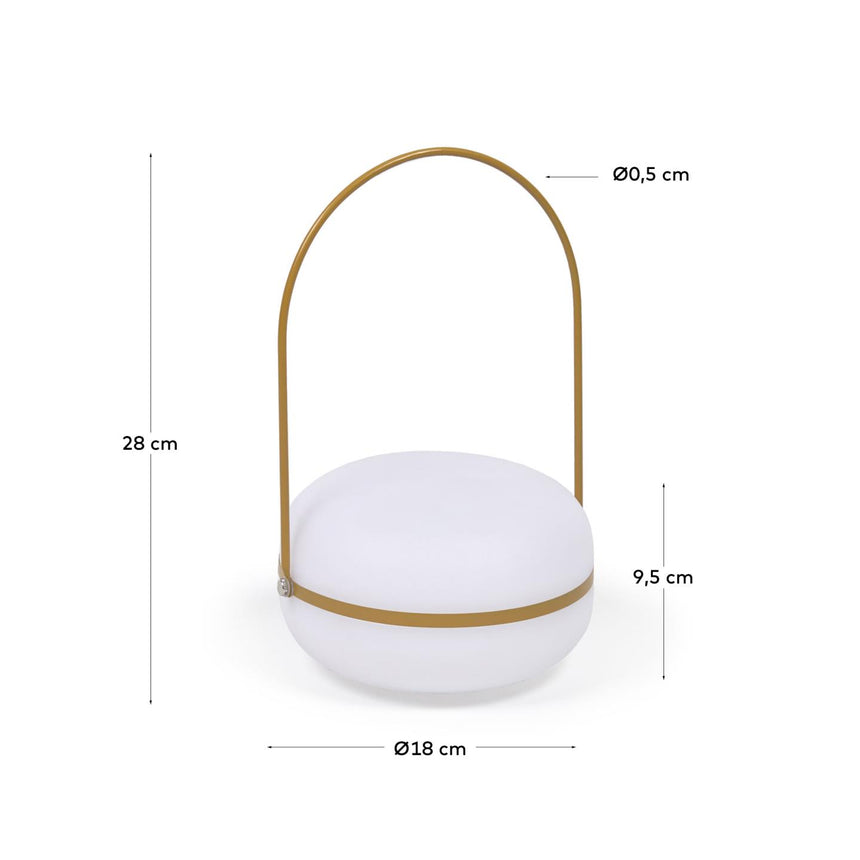 Tea Tischlampe aus Polyethylen und Metall mit senfgelbem Finish - ZEN ZONE Furniture