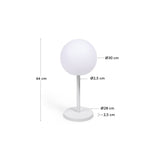 Outdoor Tischlampe Dinesh weißer Stahl - ZEN ZONE Furniture