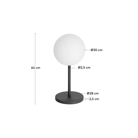 Dinesh Tischlampe aus schwarzem Stahl - ZEN ZONE Furniture