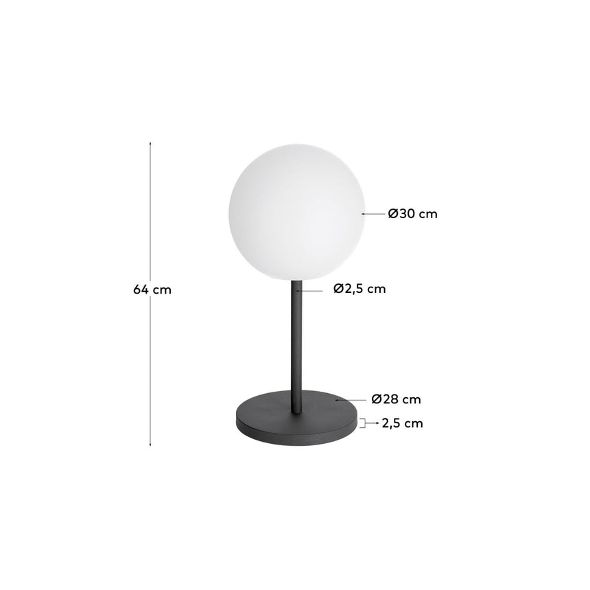 Dinesh Tischlampe aus schwarzem Stahl - ZEN ZONE Furniture