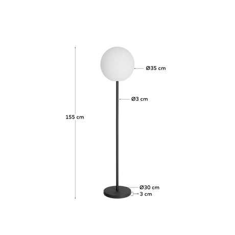 Dinesh Stehlampe aus schwarzem Stahl - ZEN ZONE Furniture