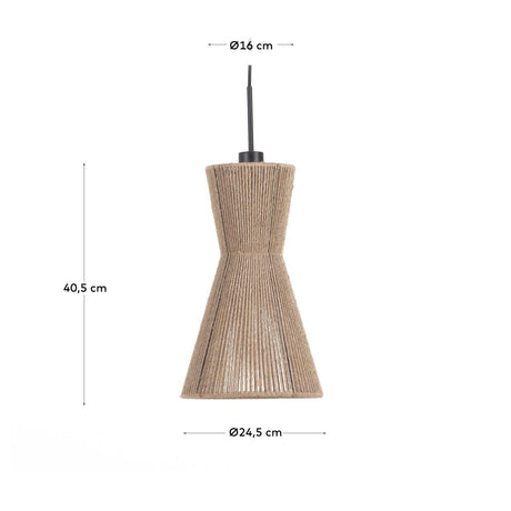 Crista Lampenschirm für Deckenlampe aus Jute natur Ø 24,5 cm - ZEN ZONE Furniture