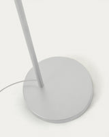 Damila Stehlampe aus Metall weiß und Rattan mit natürlichem Finish - ZEN ZONE Furniture