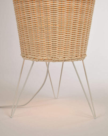 Kamaria große Stehlampe aus Rattan mit natürlichem Finish - ZEN ZONE Furniture