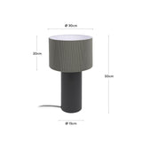 Domicina Tischlampe aus Metall schwarz und grau - ZEN ZONE Furniture