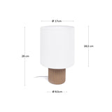 Eshe Tischlampe aus Keramik in der Farbe Terrakotta und weiß - ZEN ZONE Furniture