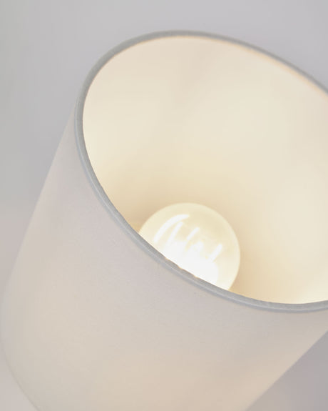 Eshe Tischlampe aus Keramik in der Farbe Terrakotta und weiß - ZEN ZONE Furniture