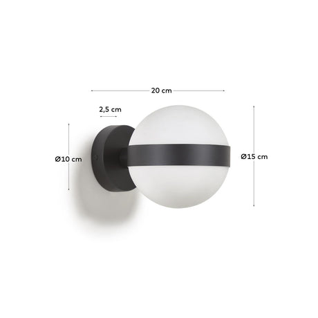 Anasol Wandlampe aus Metall mit schwarzem Finish - ZEN ZONE Furniture