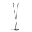 Clemence Stehlampe aus schwarzem Metall und goldfarbenen Lampenschirmen - ZEN ZONE Furniture