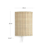 Kimjit Wandleuchte aus Rattan mit natürlichem Finish - ZEN ZONE Furniture