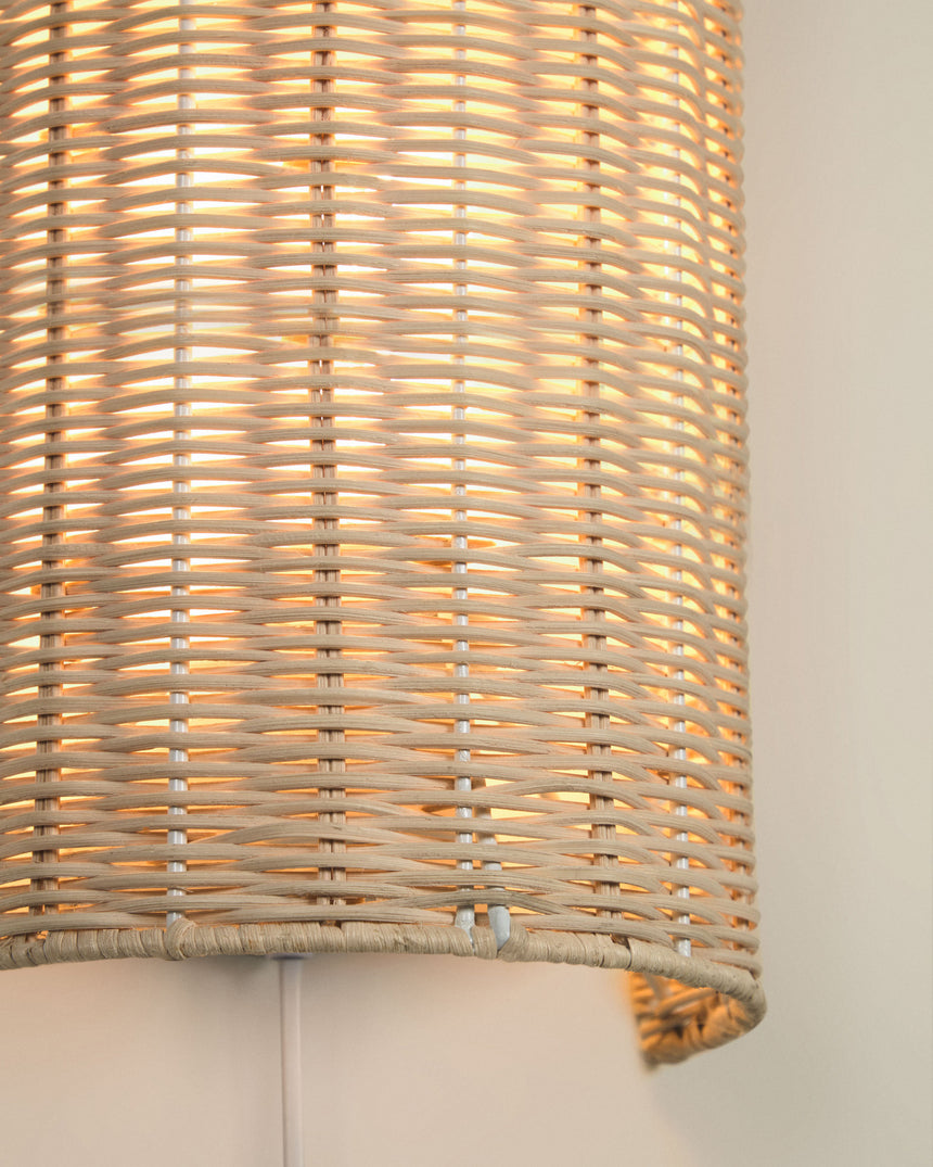 Kimjit Wandleuchte aus Rattan mit natürlichem Finish - ZEN ZONE Furniture