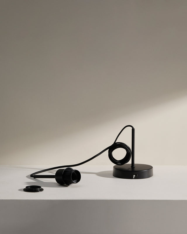 Deckenlampenfassung für Lampe Fulvia aus Metall schwarz 150 cm - ZEN ZONE Furniture
