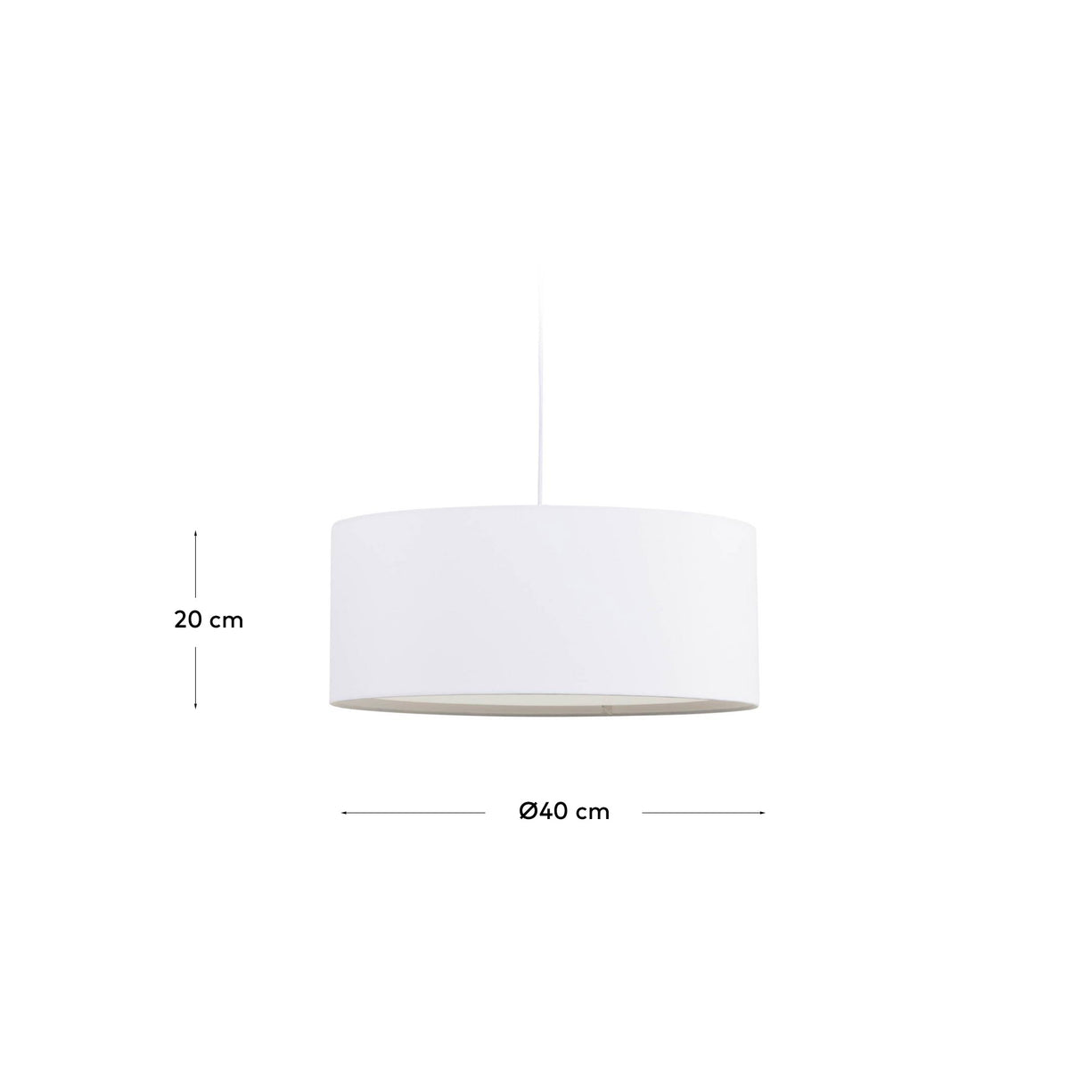 Santana Lampenschirm weiß mit weißem Diffusor Ø 40 cm - ZEN ZONE Furniture