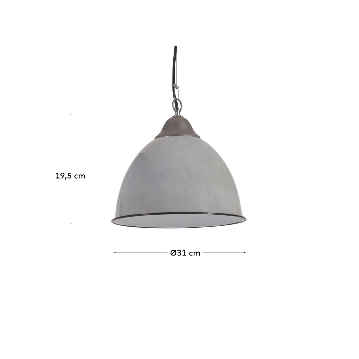 Neus Deckenlampe aus Metall mit grauem Finish - ZEN ZONE Furniture