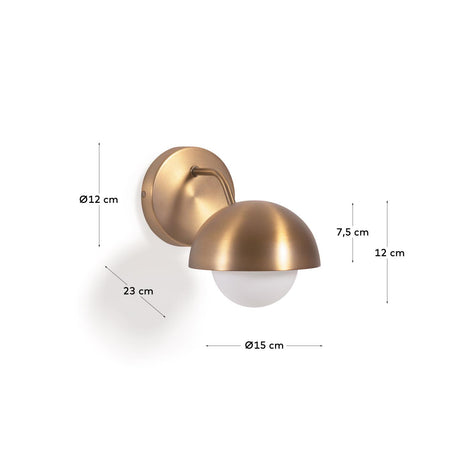 Lonela Wandleuchte aus Metall mit Messing-Finish - ZEN ZONE Furniture