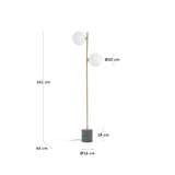 Lonela Stehlampe aus Marmor mit grünem Finish - ZEN ZONE Furniture