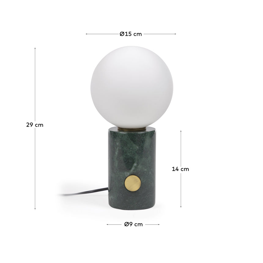 Lonela Tischlampe aus Marmor mit grünem Finish - ZEN ZONE Furniture