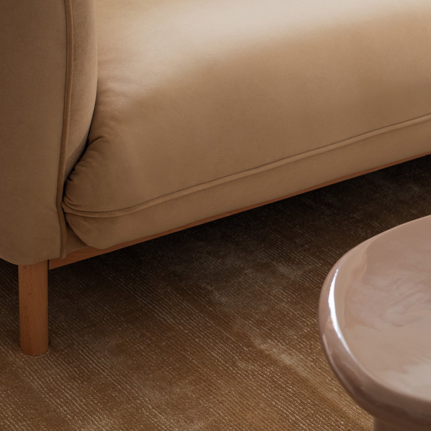 Ada 4-Sitzer Sofa aus Samt oder Strukturstoff, 248x101 cm - ZEN ZONE Furniture