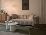 Puma 3-seater sofa with sleeping function in velvet or textured fabric, 260x92 cm